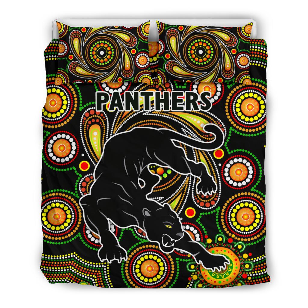 Penrith Bedding Set Panthers Indigenous Vibes - Vibe Hoodie Shop