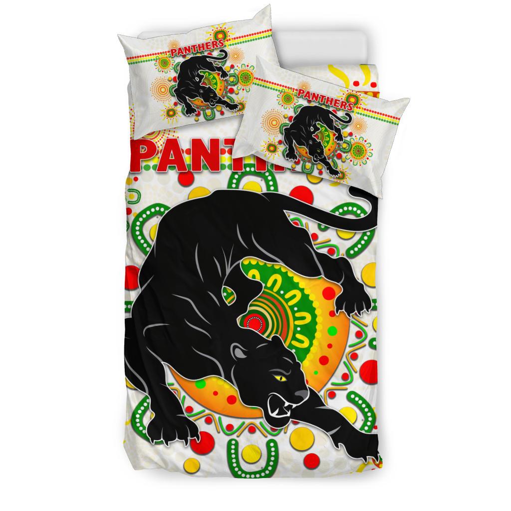 Penrith Bedding Set Indigenous Panthers - White - Vibe Hoodie Shop