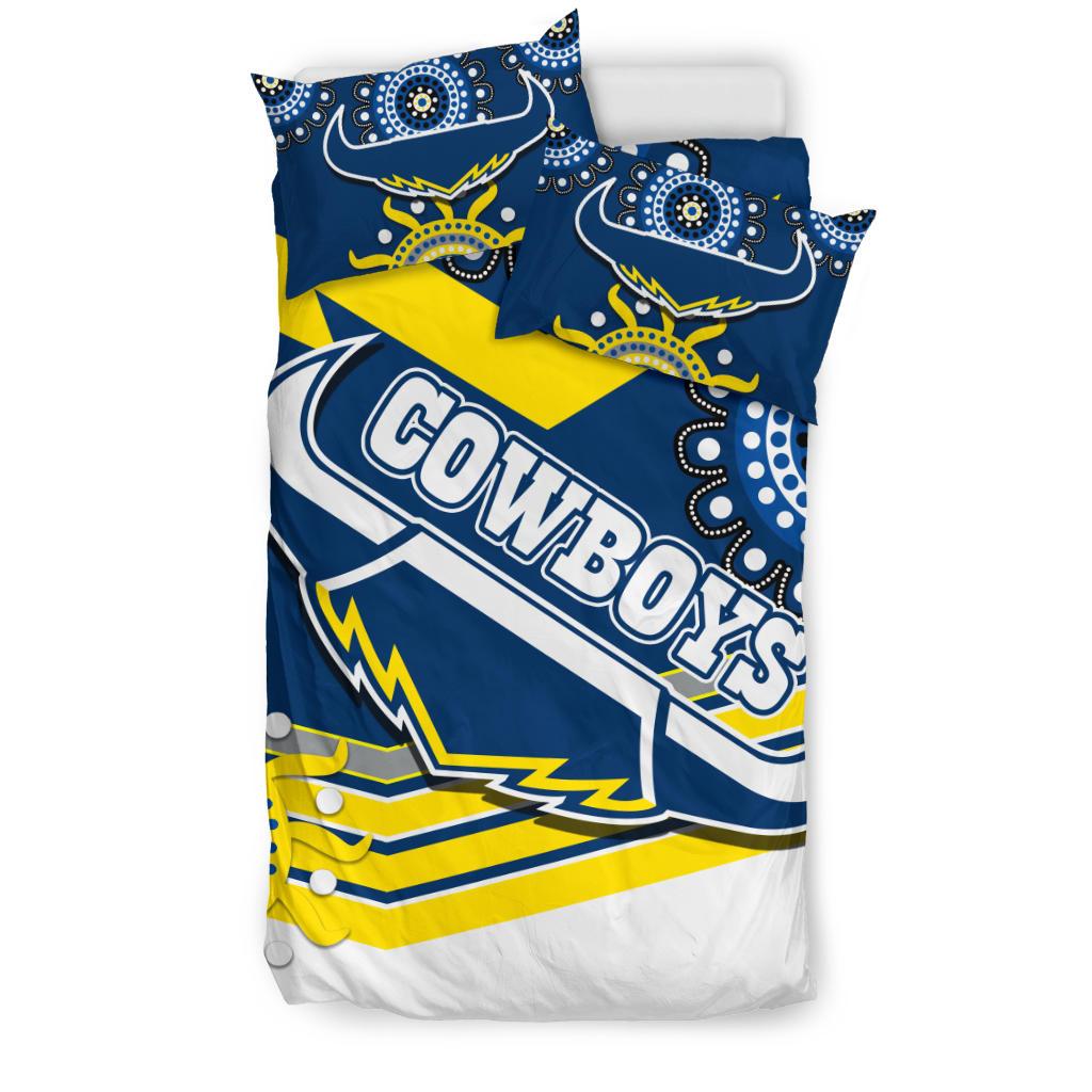 Proud Cowboys Bedding Set Indigenous North Queensland - Vibe Hoodie Shop