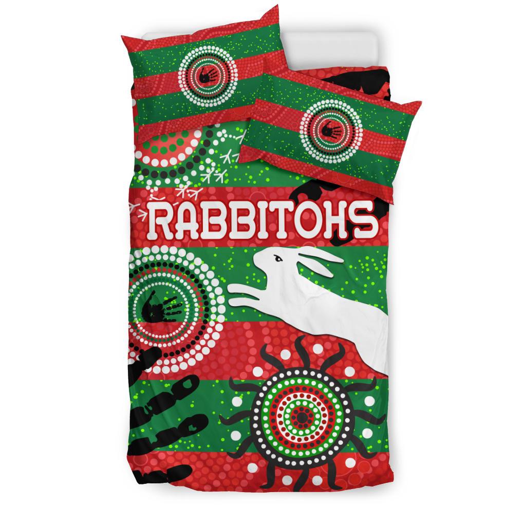 South Sydney Rabbitohs Indigenous Bedding Set Country Style No.1 - Vibe Hoodie Shop