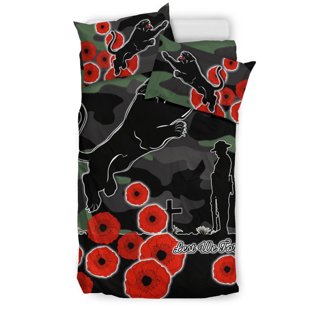 Panthers ANZAC Day Bedding Set Simple Poppy - Vibe Hoodie Shop
