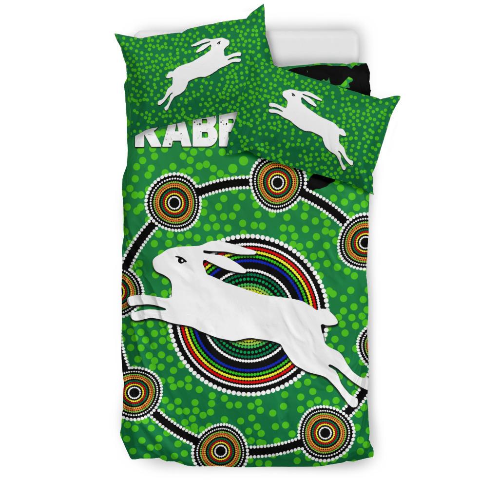 NAIDOC Rabbitohs Bedding Set Aboriginal Vibes No.1 - Vibe Hoodie Shop