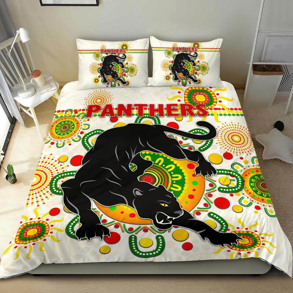 Penrith Bedding Set Indigenous Panthers - White - Vibe Hoodie Shop