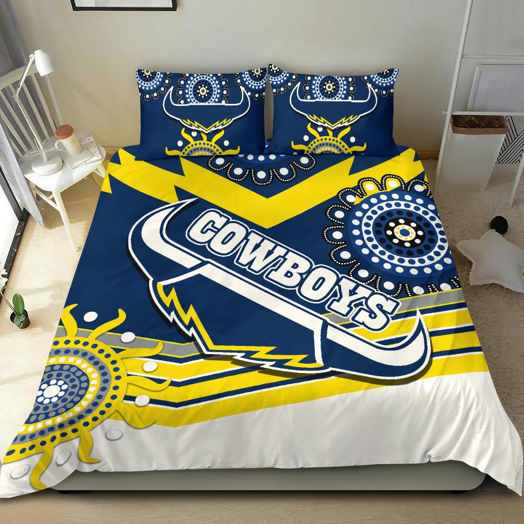 Proud Cowboys Bedding Set Indigenous North Queensland - Vibe Hoodie Shop