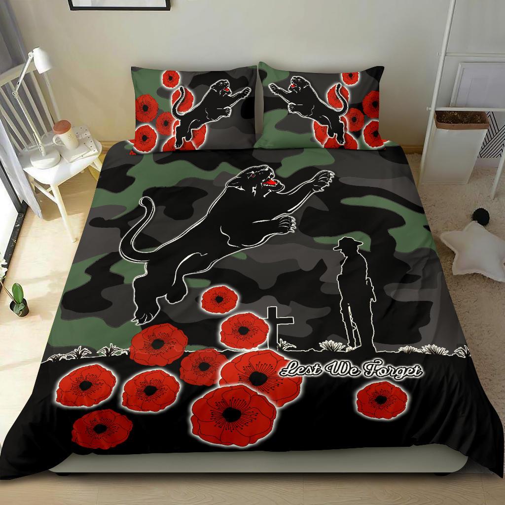Panthers ANZAC Day Bedding Set Simple Poppy - Vibe Hoodie Shop
