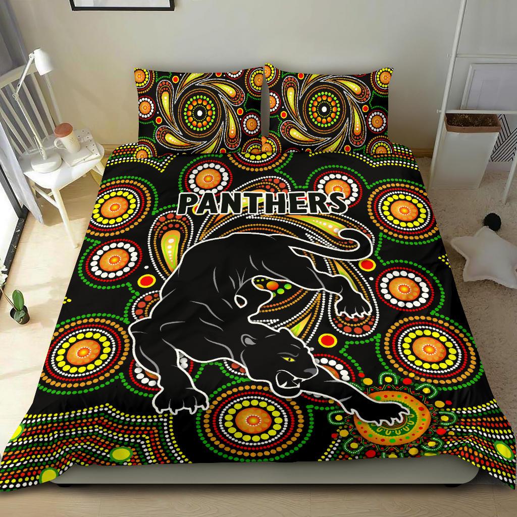 Penrith Bedding Set Panthers Indigenous Vibes - Vibe Hoodie Shop