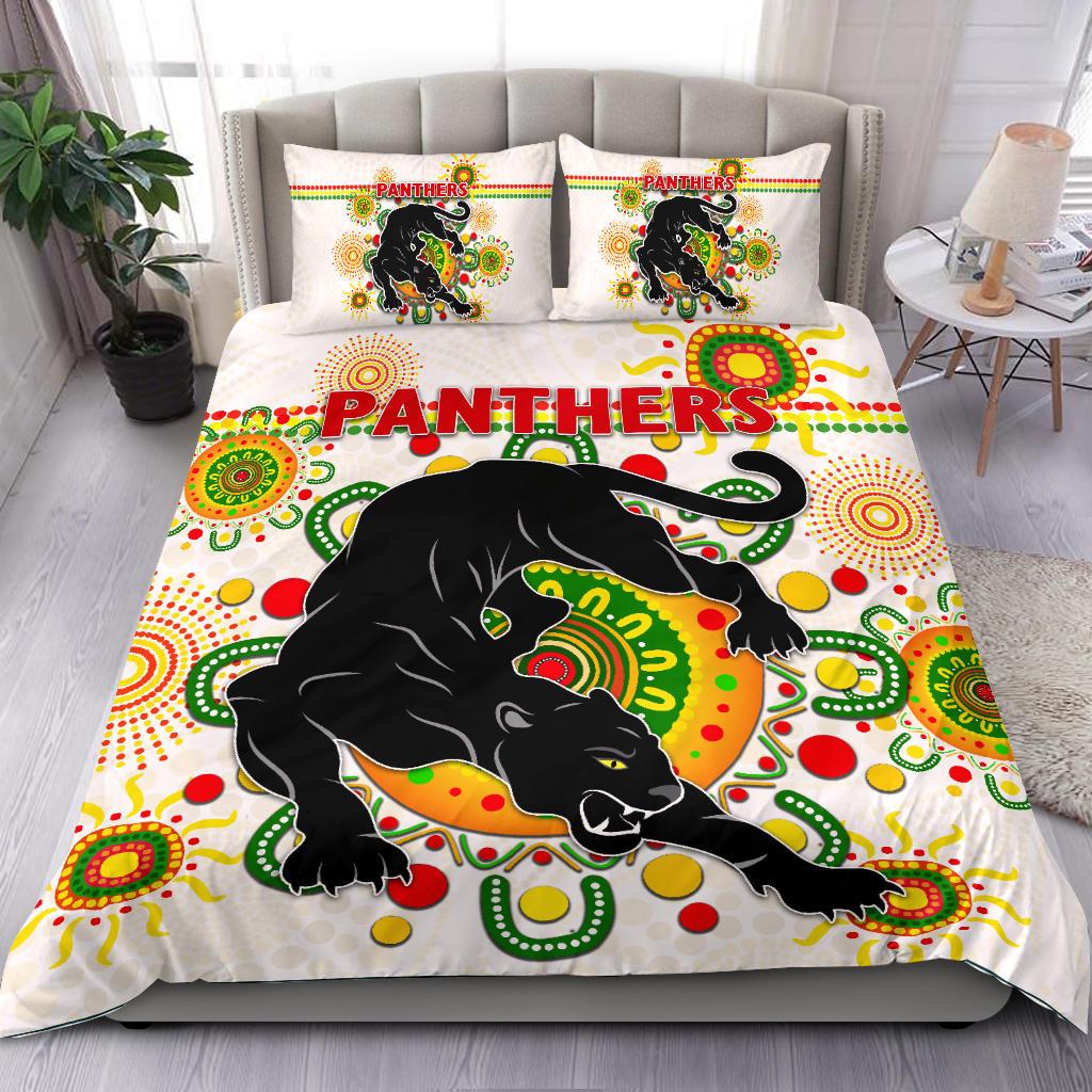 Penrith Bedding Set Indigenous Panthers - White - Vibe Hoodie Shop