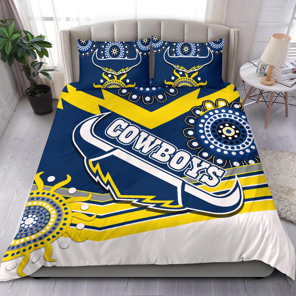 Proud Cowboys Bedding Set Indigenous North Queensland - Vibe Hoodie Shop