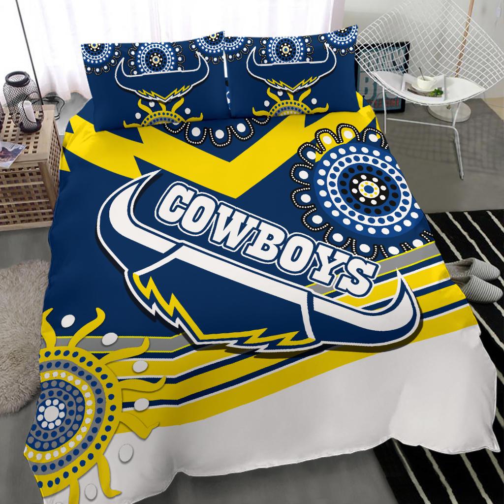 Proud Cowboys Bedding Set Indigenous North Queensland - Vibe Hoodie Shop