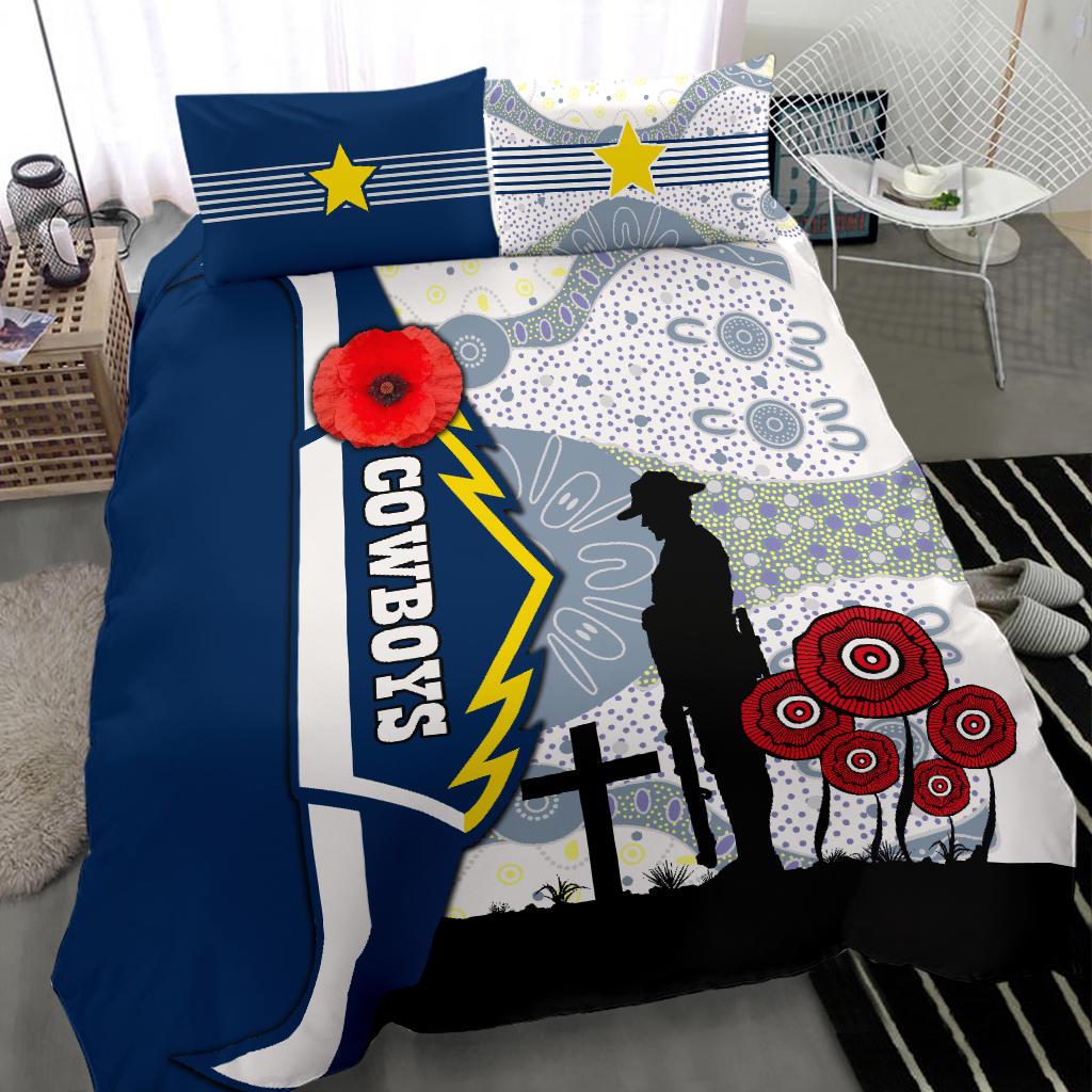 Cowboys Bedding Set North Aboriginal ANZAC Day - Vibe Hoodie Shop
