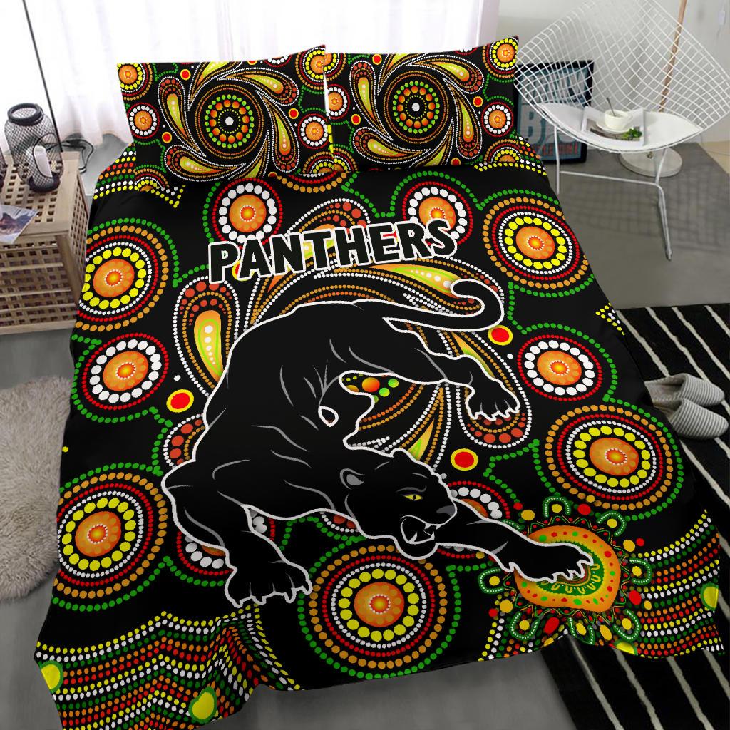 Penrith Bedding Set Panthers Indigenous Vibes - Vibe Hoodie Shop