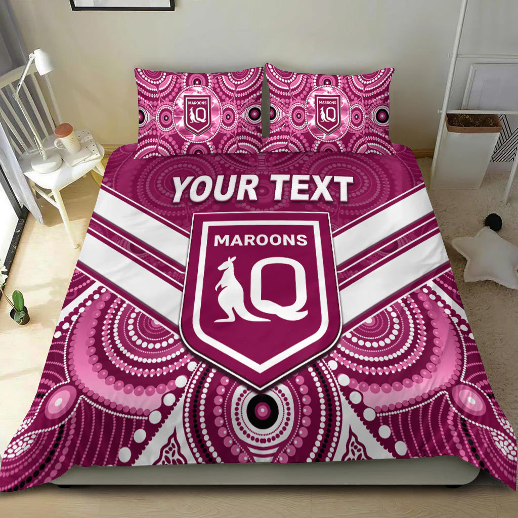 (Remi Knickel) Maroons Rugby Bedding Set Aboriginal Queensland Origin - Vibe Hoodie Shop