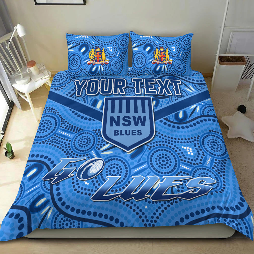 (Custom Personalised) NSW Blues Bedding Set Aboriginal Admirable - Vibe Hoodie Shop