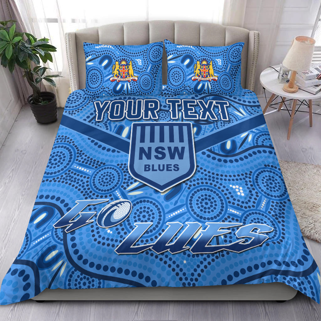 (Custom Personalised) NSW Blues Bedding Set Aboriginal Admirable - Vibe Hoodie Shop