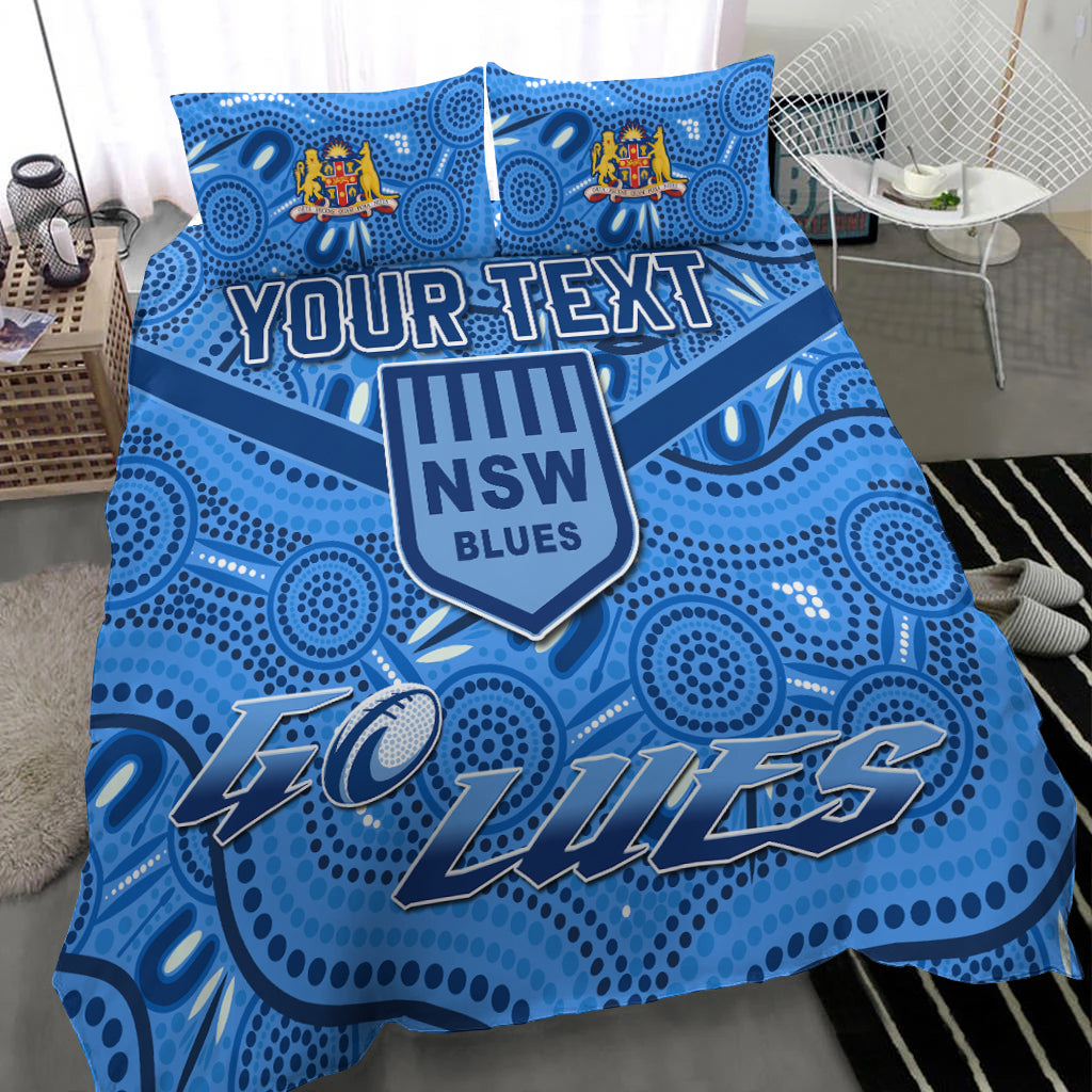 (Custom Personalised) NSW Blues Bedding Set Aboriginal Admirable - Vibe Hoodie Shop