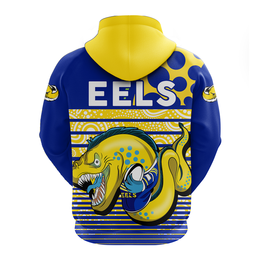 Eels Rugby Parra Aboriginal Blue And Gold Hoodie - LT2 - Vibe Hoodie Shop