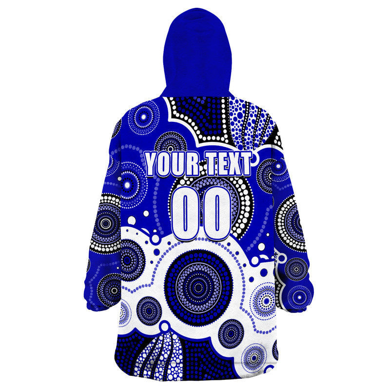 (Custom Personalised And Number) Canterbury Bulldogs Rugby Wearable Blanket Hoodie Aboriginal - Vibe Hoodie Shop