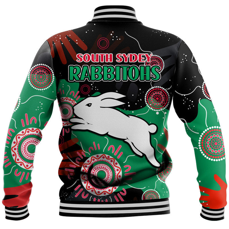 Rabbitohs Rugby NAIDOC 2023 Baseball Jacket Torres Strait Aboriginal - Vibe Hoodie Shop