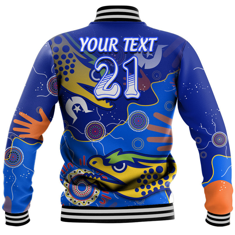 (Custom Text And Number) Parramatta Eels NAIDOC Week Baseball Jacket Torres Strait Eels Aboriginal - Vibe Hoodie Shop