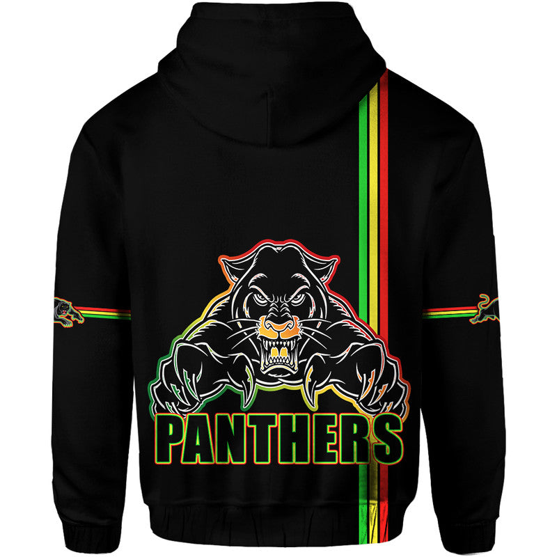 Penrith Panthers Zip Up And Pullover Hoodie Angry Panther Simple Style LT9 - Vibe Hoodie Shop