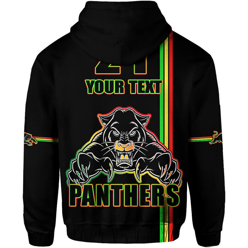 (Custom Personalised) Penrith Panthers Zip Up And Pullover Hoodie Angry Panther Simple Style LT9 - Vibe Hoodie Shop