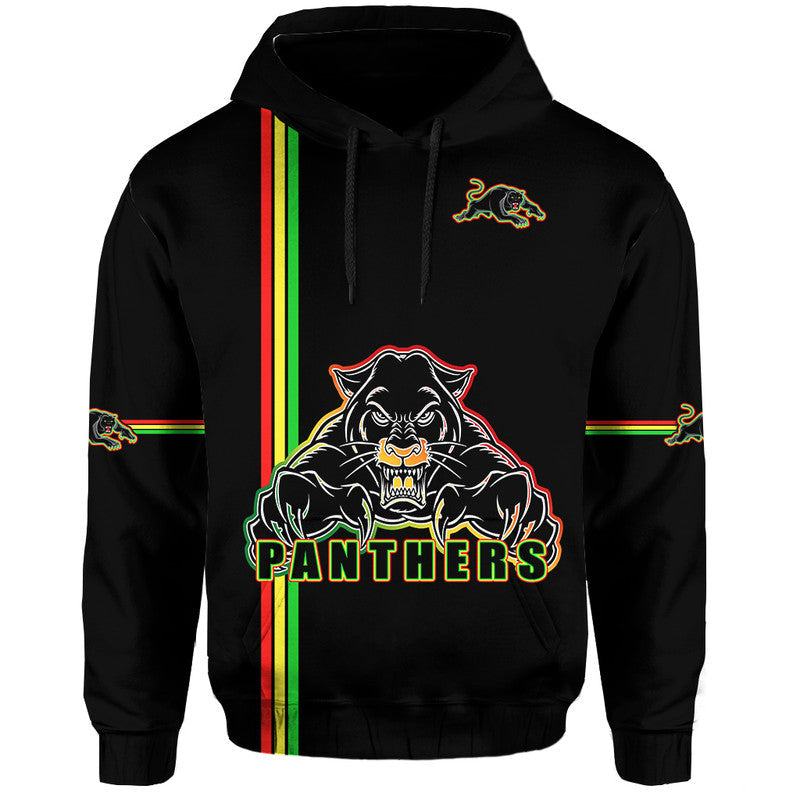 Penrith Panthers Zip Up And Pullover Hoodie Angry Panther Simple Style LT9 - Vibe Hoodie Shop