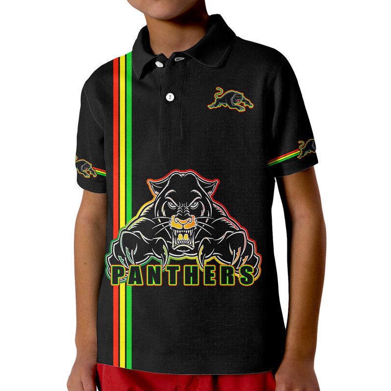 Penrith Panthers Polo Shirt Angry Panther Simple Style LT9 - Vibe Hoodie Shop