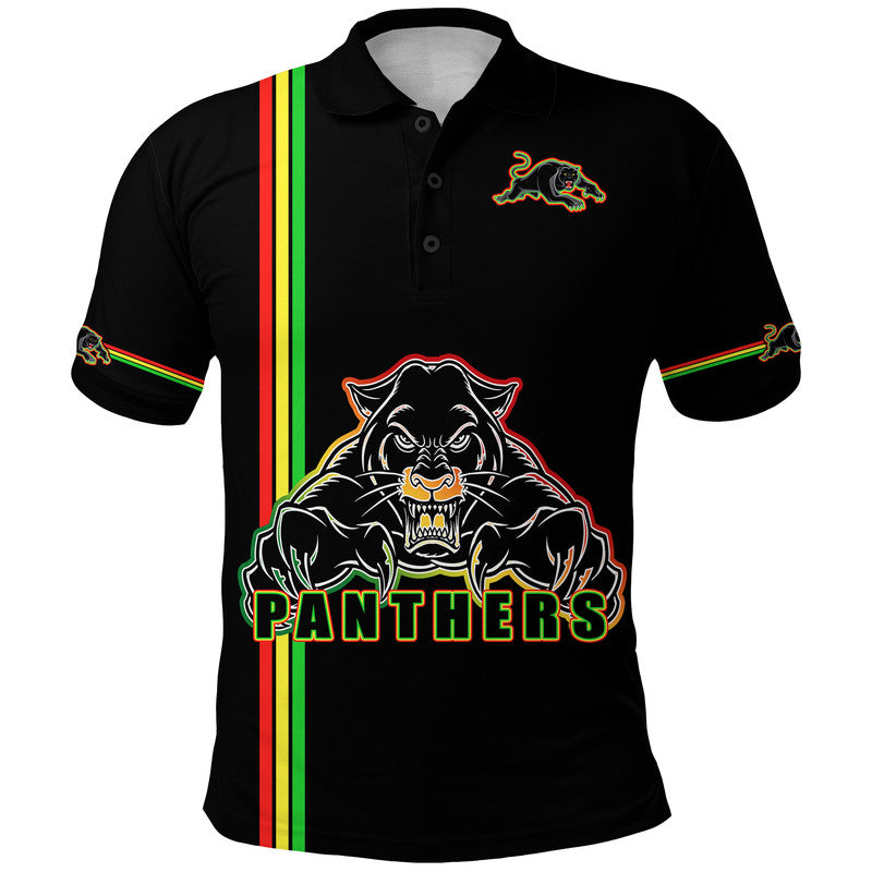 Penrith Panthers Polo Shirt Angry Panther Simple Style LT9 - Vibe Hoodie Shop