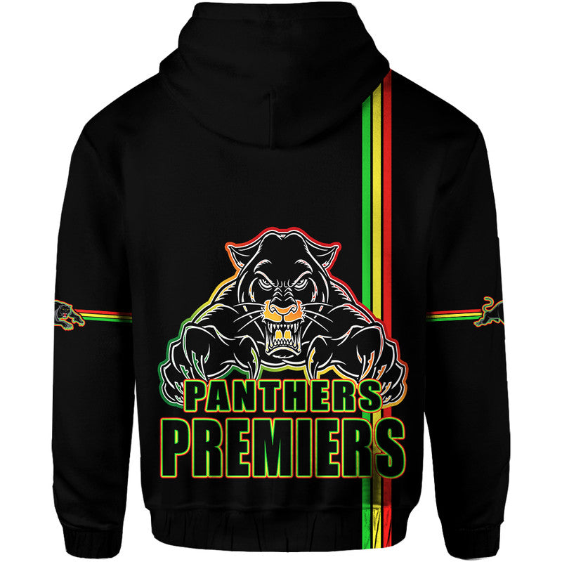Penrith Panthers Premiers Zip Up And Pullover Hoodie Angry Panther Simple Style LT9 - Vibe Hoodie Shop