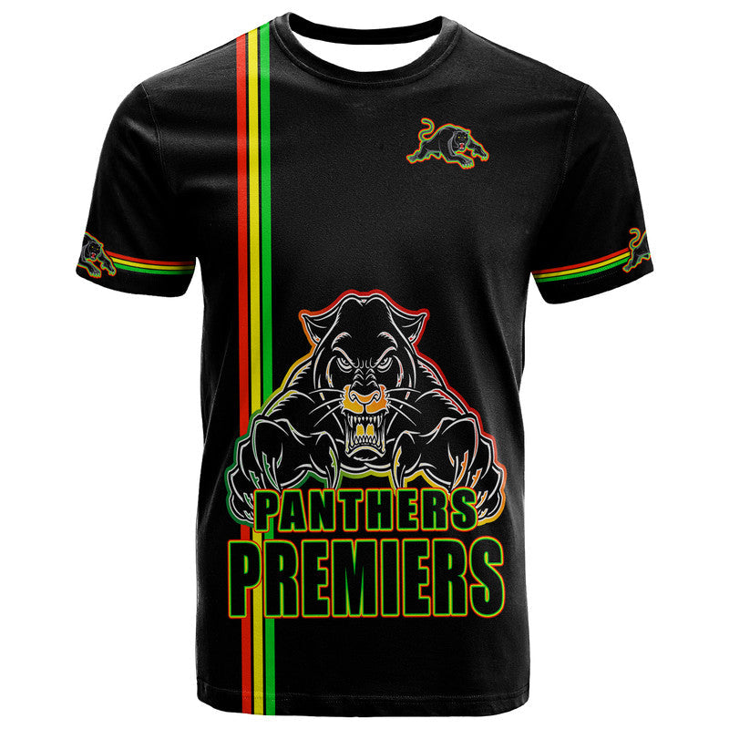 Penrith Panthers Premiers T Shirt Angry Panther Simple Style LT9 - Vibe Hoodie Shop