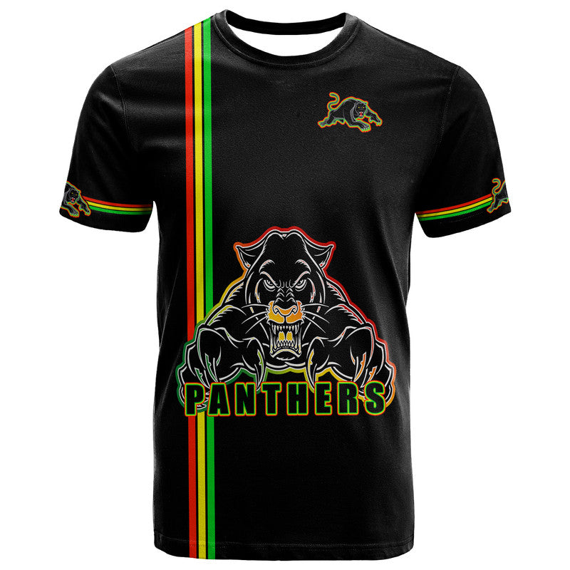 Penrith Panthers T Shirt Angry Panther Simple Style LT9 - Vibe Hoodie Shop