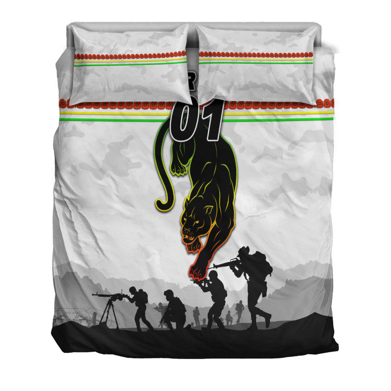 (Custom Personalised) Penrith Panthers ANZAC 2022 Bedding Set Simple Style - White - Vibe Hoodie Shop