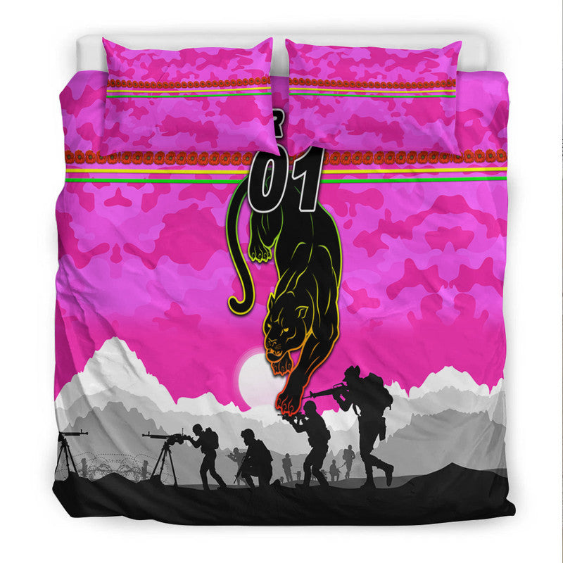 (Custom Personalised) Penrith Panthers ANZAC 2022 Bedding Set Simple Style - Pink - Vibe Hoodie Shop