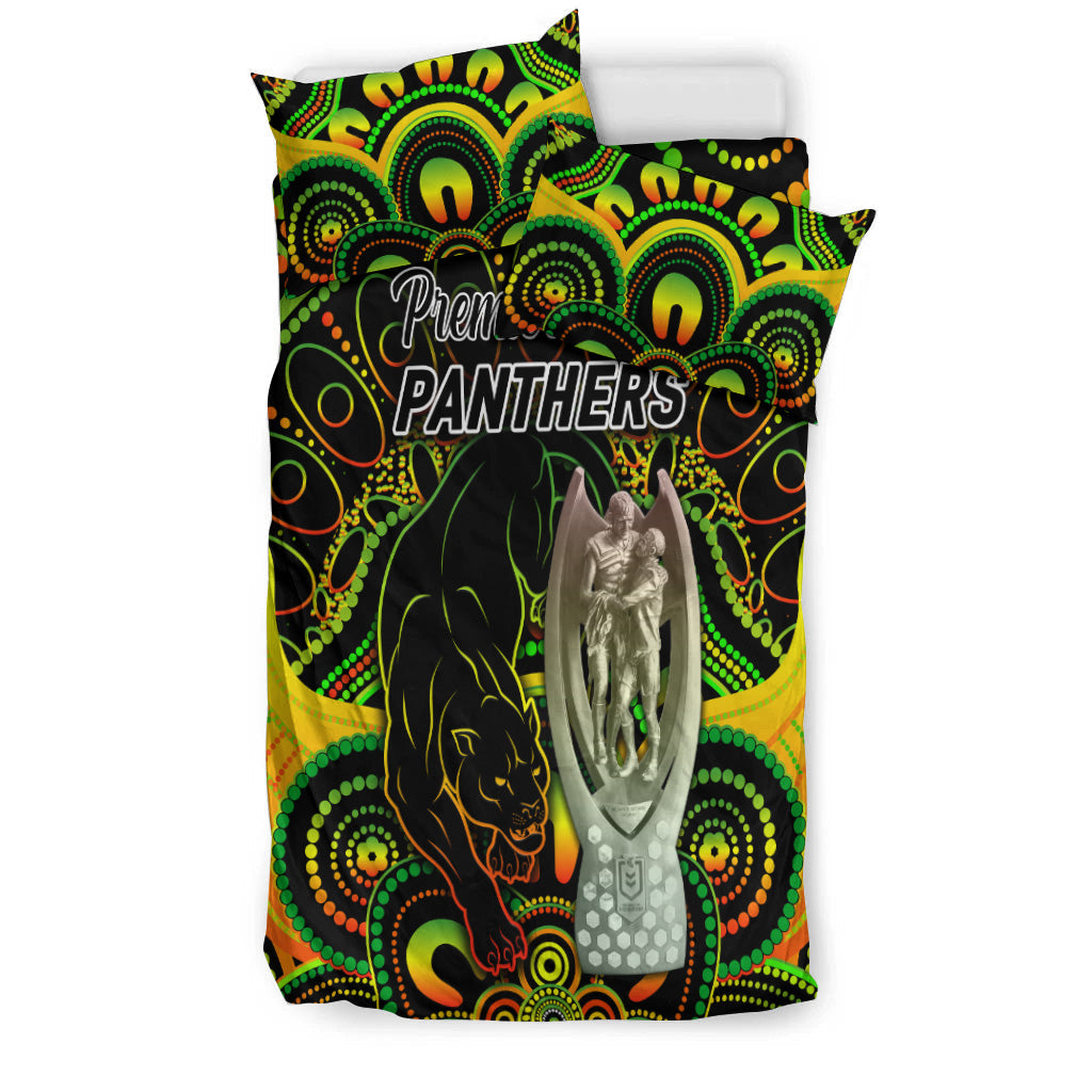 Penrith Panthers Bedding Set 2021 Indigenous Premiers - Trophy - Vibe Hoodie Shop