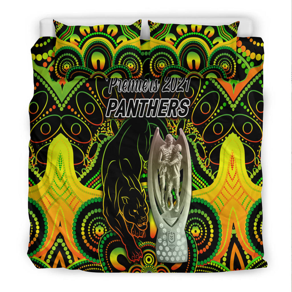 Penrith Panthers Bedding Set 2021 Indigenous Premiers - Trophy - Vibe Hoodie Shop