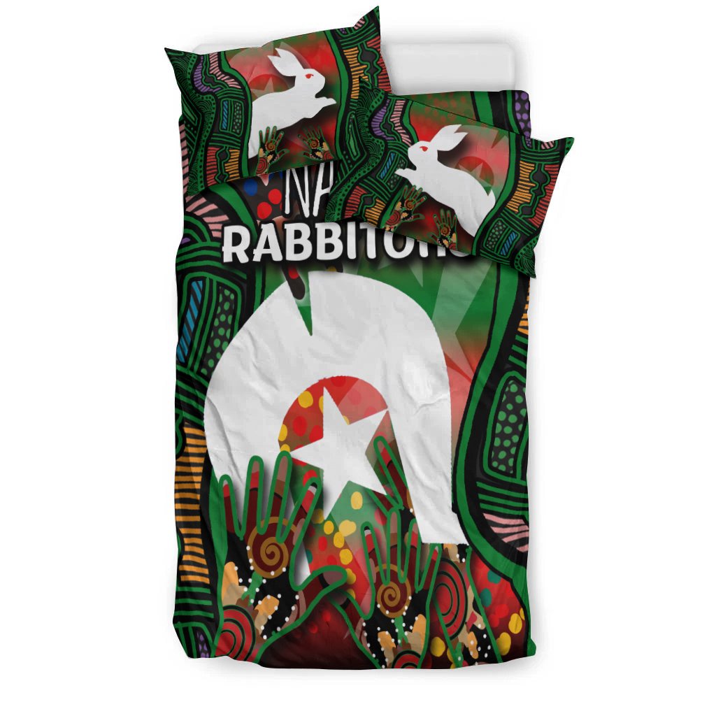 NAIDOC Rabbitohs Bedding Set Torres Strait Islanders - Vibe Hoodie Shop