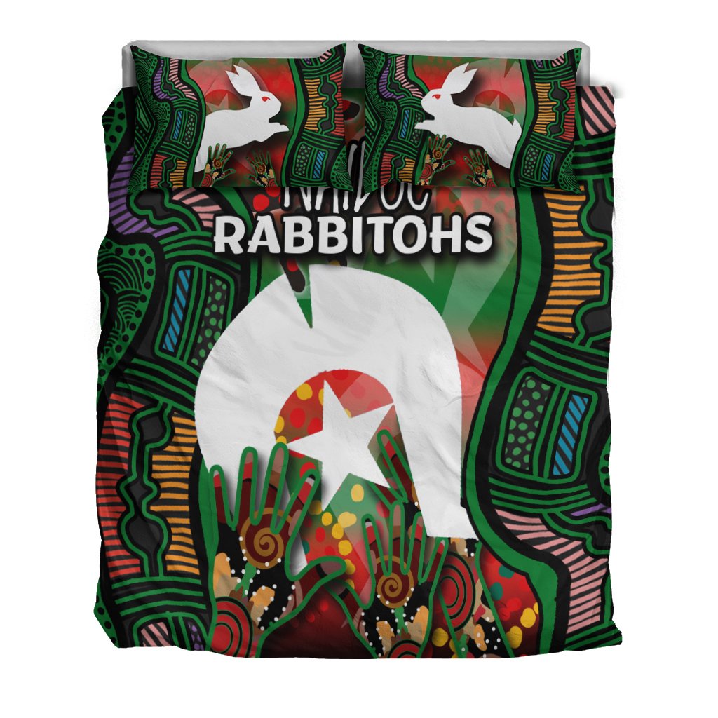 NAIDOC Rabbitohs Bedding Set Torres Strait Islanders - Vibe Hoodie Shop