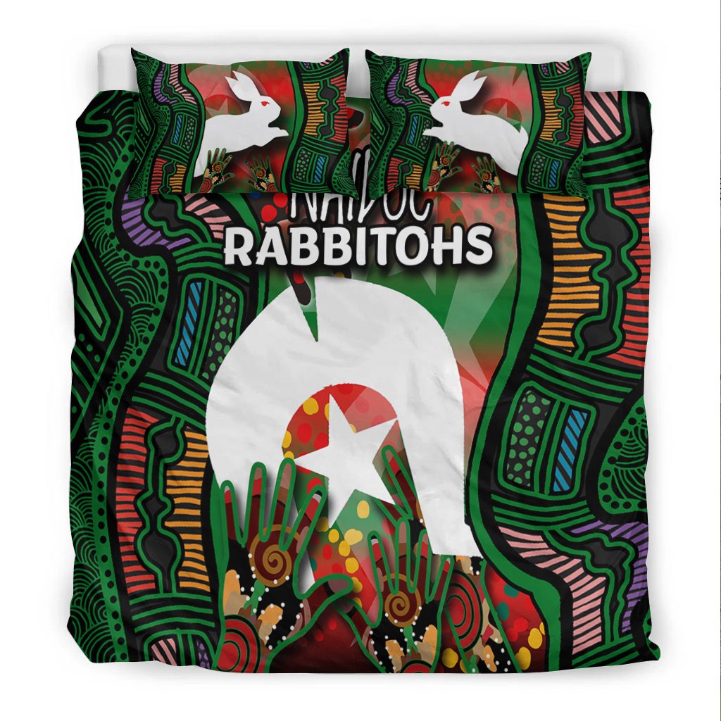 NAIDOC Rabbitohs Bedding Set Torres Strait Islanders - Vibe Hoodie Shop