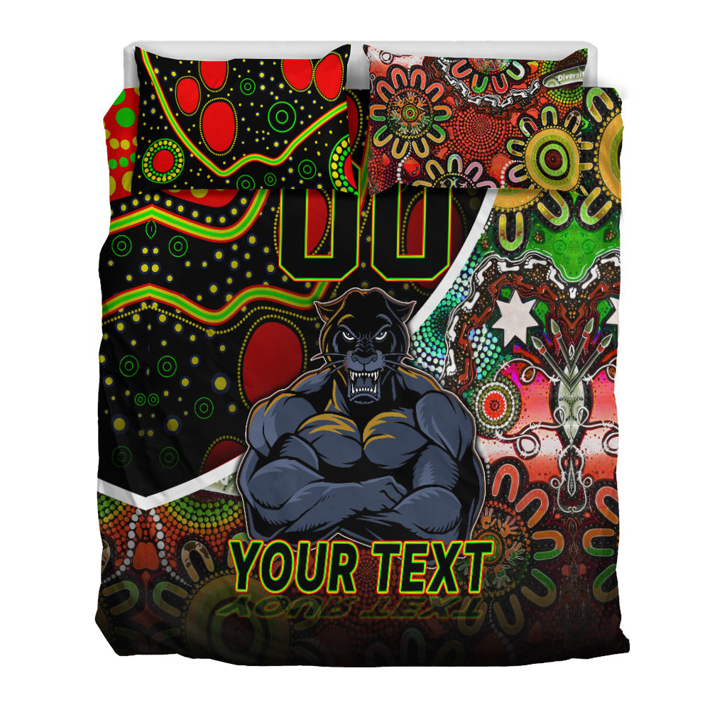 (Custom Personalised) Penrith Panthers Bedding Set Strong Panthers Legend With Special Aboriginal Style - Vibe Hoodie Shop