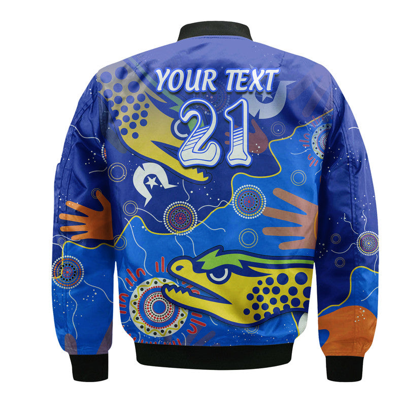 (Custom Text And Number) Parramatta Eels NAIDOC Week Bomber Jacket Torres Strait Eels Aboriginal - Vibe Hoodie Shop