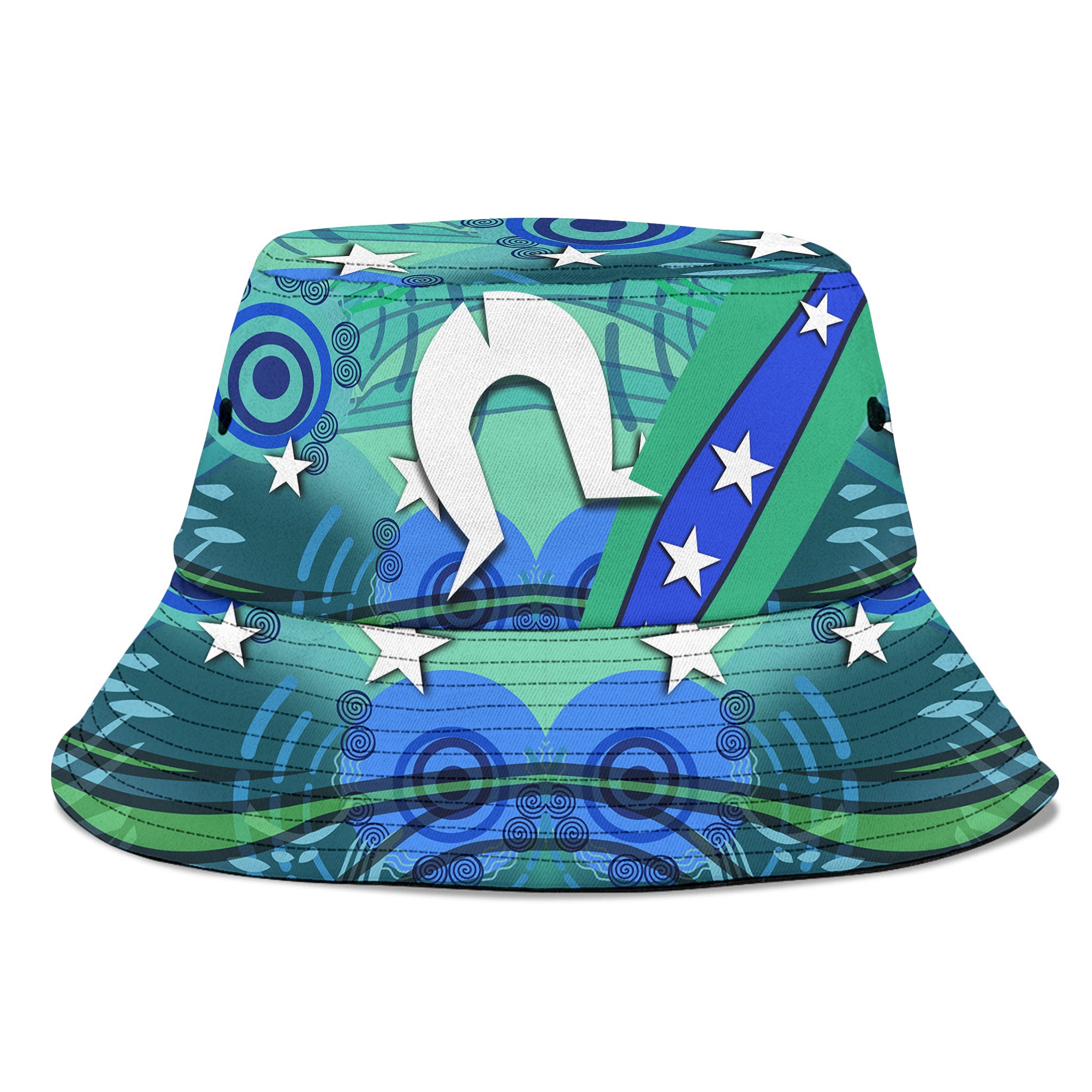 Torres Strait Flag And Turtle Bucket Hat - Vibe Hoodie Shop