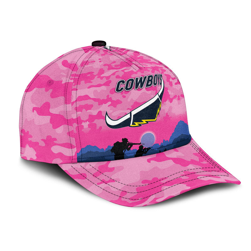 North Queensland Cowboys ANZAC 2022 NRL Classic Cap Simple Style - Pink - Vibe Hoodie Shop