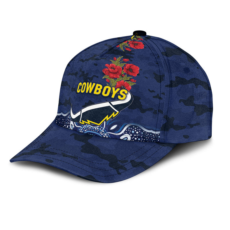 North Queensland Cowboys ANZAC 2022 NRL Classic Cap Indigenous Vibes - Blue - Vibe Hoodie Shop