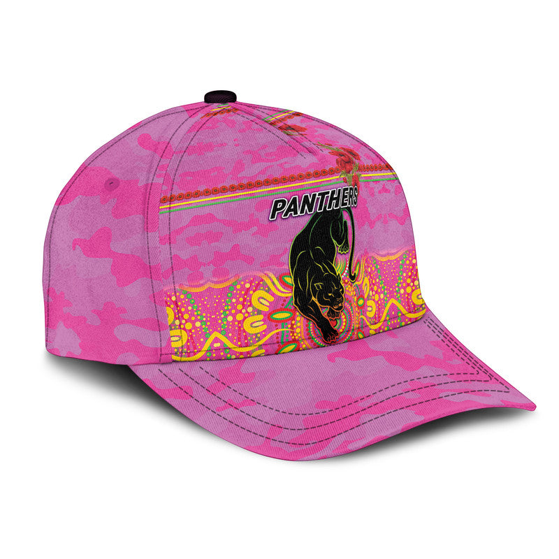 (Custom Personalised) Penrith Panthers ANZAC 2022 NRL Classic Cap Indigenous Vibes - Pink - Vibe Hoodie Shop