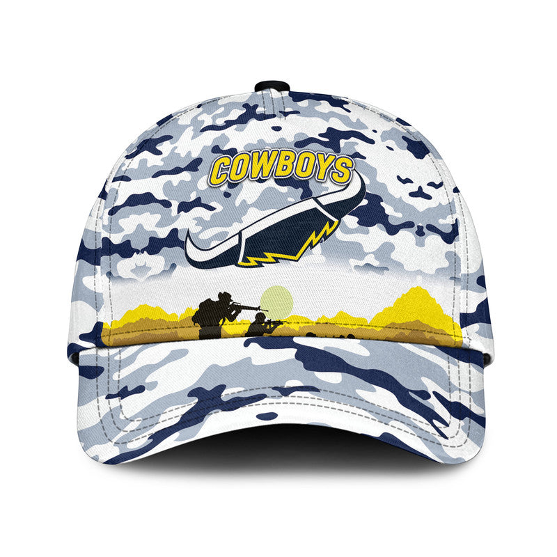 North Queensland Cowboys ANZAC 2022 NRL Classic Cap Simple Style - White - Vibe Hoodie Shop