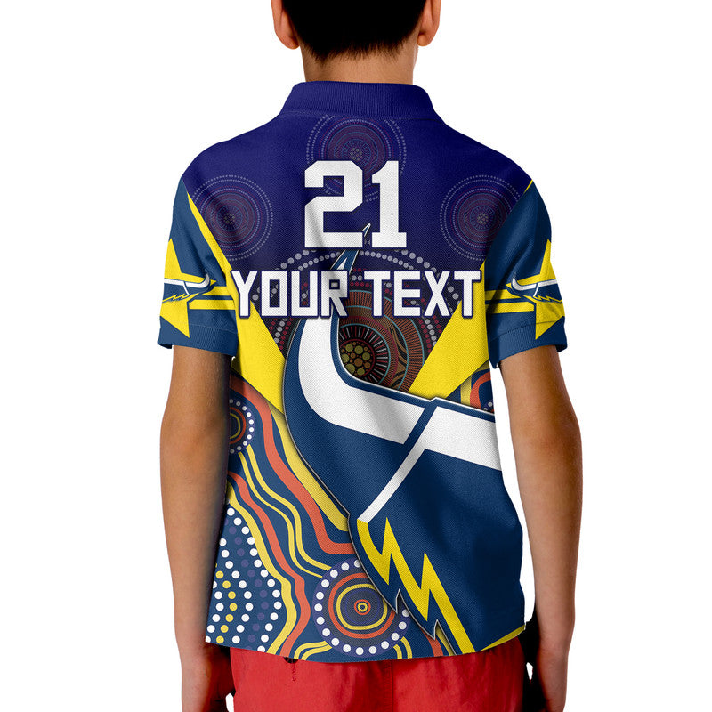 (Custom Personalised) Cowboys Rugby Polo Shirt Indigenous Arboriginal Dot Paint Navy Style LT9 - Vibe Hoodie Shop