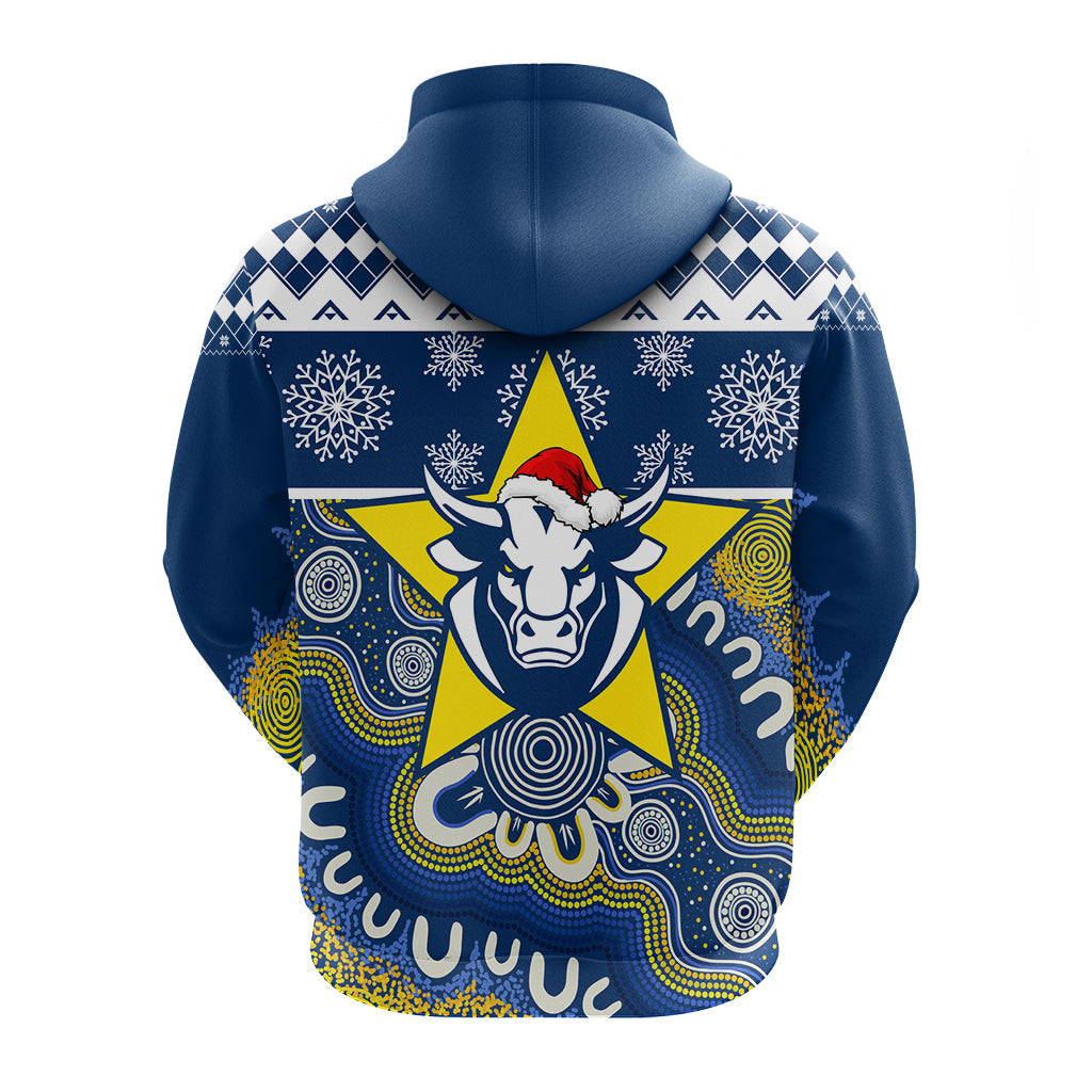Aboriginal Art Cowboys Merry Christmas Hoodie LT7 - Vibe Hoodie Shop