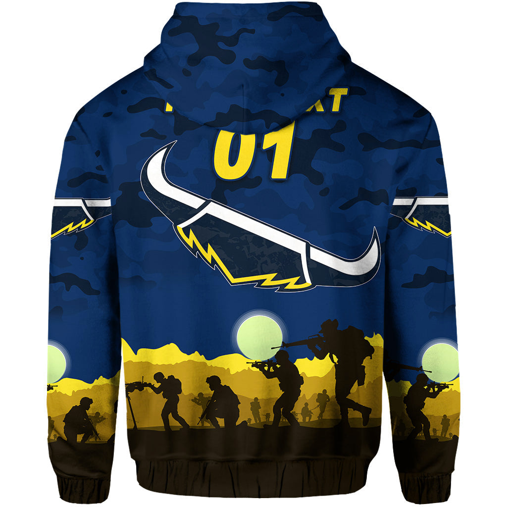 (Custom Personalised) North Queensland Cowboys ANZAC 2022 Zip Up And Pullover Hoodie Simple Style - Blue LT8 - Vibe Hoodie Shop