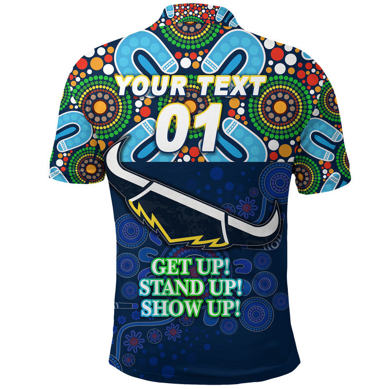 (Custom Personalised) Australia Cowboys Rugby NAIDOC Week 2022 Polo Shirt Simple Vibes - Navy - Vibe Hoodie Shop