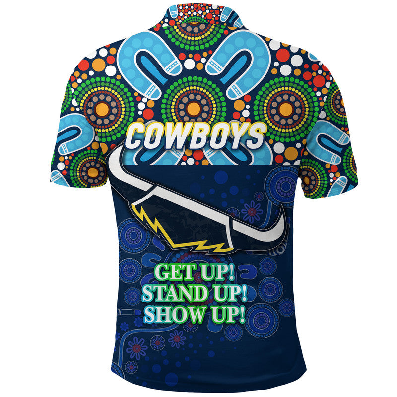 Australia Cowboys Rugby NAIDOC Week 2022 Polo Shirt Simple Vibes - Navy - Vibe Hoodie Shop
